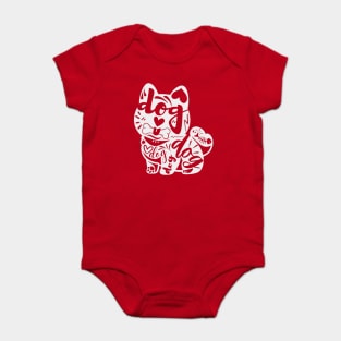 Playful Dog Typography Art Baby Bodysuit